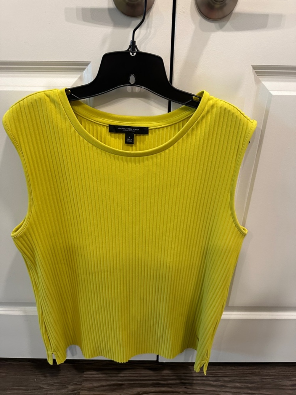 Marc New York Neon Yellow Ribbed Tank